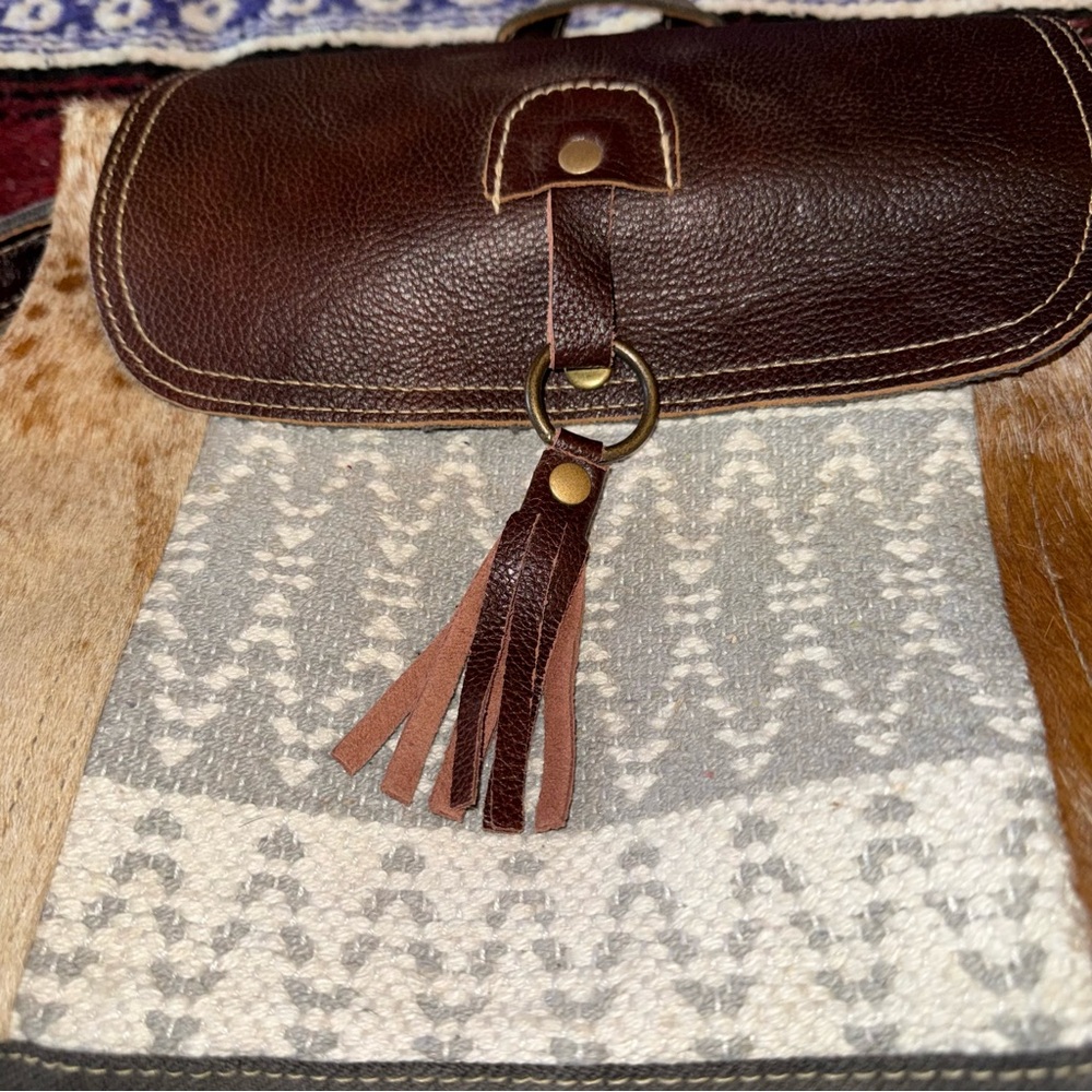 Myra Bag Brown and Cream Backpack - Picture 2 of 5